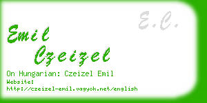 emil czeizel business card